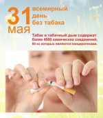 31 мая - Всемирный день без табака 