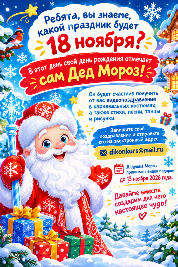 Приглашаем принять участие в акции «Поздравь Деда Мороза»!