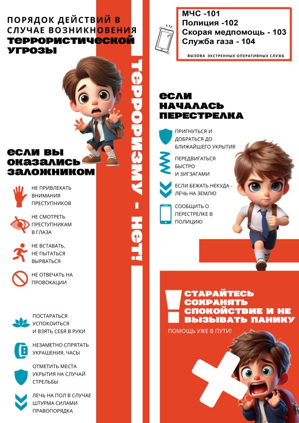 Действия несовершеннолетних при террористических угрозах